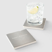 Bewerkbare promotionele Sjabloon voor bedrijven, e Stenen Onderzetter (Zijkant)