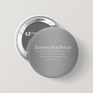 Bewerkbare promotionele sjabloon voor bedrijven en ronde button 5,7 cm