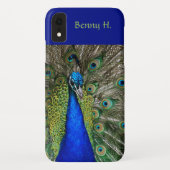 Bewerkbare Proud Peacock Blues en Greens Case-Mate iPhone Case (Achterkant)