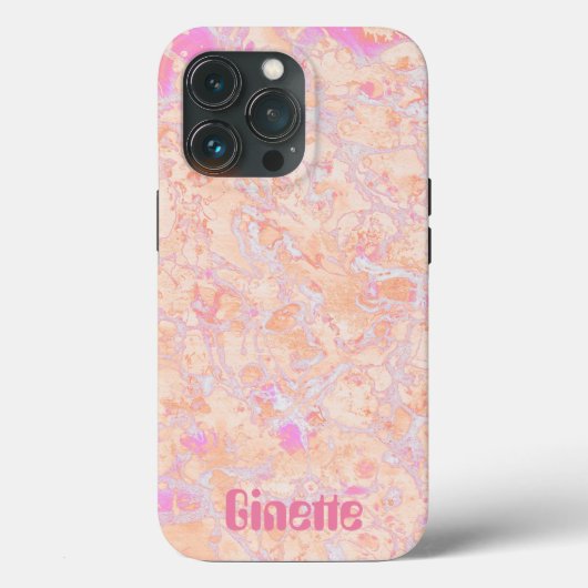 Bewerkbare Psychedelic Stropdas-Dye iPhone Case (Achterkant)