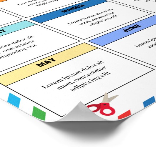 Bewerkbare PTO PTA Maandelijkse event sjabloon Poster (Hoek)