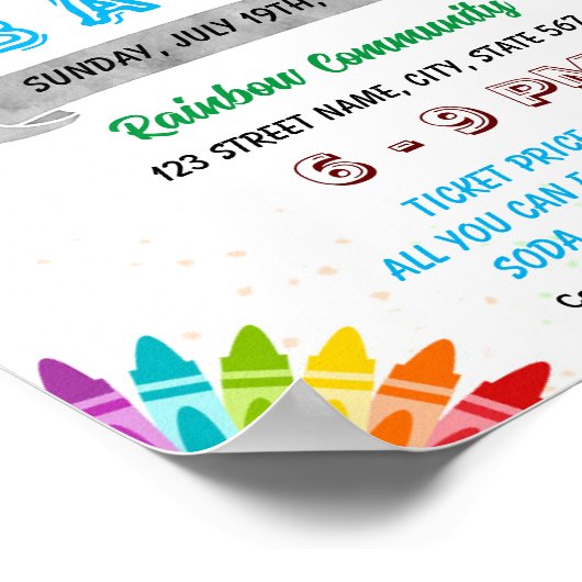 Bewerkbare PTO PTA terug naar school flyer Poster (Hoek)