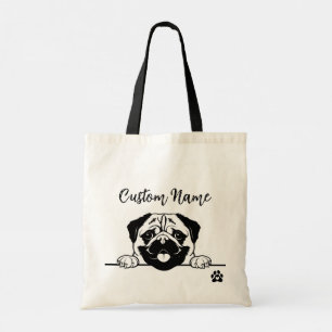 Bewerkbare PUG-Canvas tas   Aangepaste huisdierenn