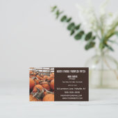 Bewerkbare Pumpkin Patch Boerderij Visitekaartje (Staand voorkant)