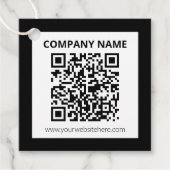 Bewerkbare QR-code & eenvoudig aanpasbaar ontwerp Bedankjes Labels (Voorkant)
