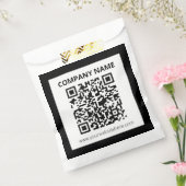 Bewerkbare QR-code & eenvoudig aanpasbaar ontwerp Bedankzakje (Gezegeld)