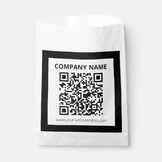 Bewerkbare QR-code & eenvoudig aanpasbaar ontwerp Bedankzakje (Voorkant)