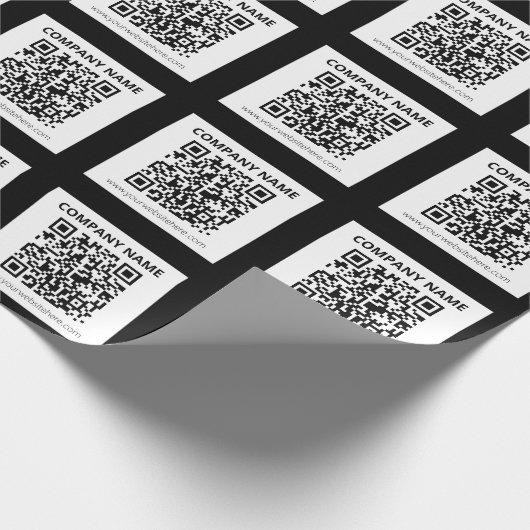 Bewerkbare QR-code & eenvoudig aanpasbaar ontwerp Cadeaupapier (Hoek)