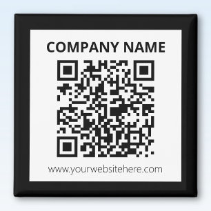 Bewerkbare QR-code & eenvoudig aanpasbaar ontwerp Magneet