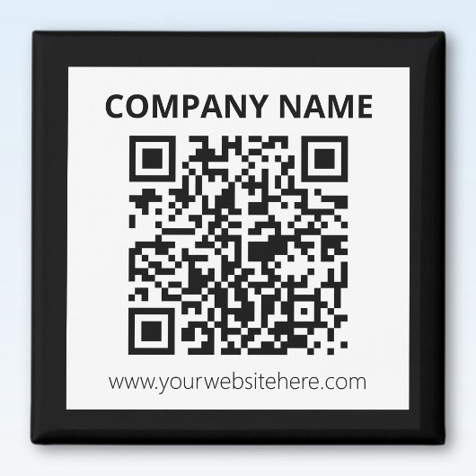 Bewerkbare QR-code & eenvoudig aanpasbaar ontwerp Magneet