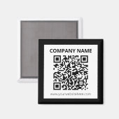 Bewerkbare QR-code & eenvoudig aanpasbaar ontwerp Magneet (Voorkant / Achterkant)