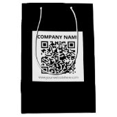 Bewerkbare QR-code & eenvoudig aanpasbaar ontwerp Medium Cadeauzakje (Voorkant)