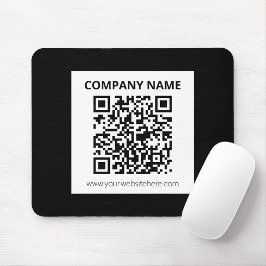 Bewerkbare QR-code & eenvoudig aanpasbaar ontwerp Muismat (Met muis)