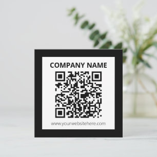 Bewerkbare QR-code & eenvoudig aanpasbaar ontwerp Notitiekaartje