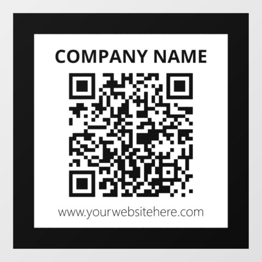 Bewerkbare QR-code & eenvoudig aanpasbaar ontwerp  Raamsticker (Vel)