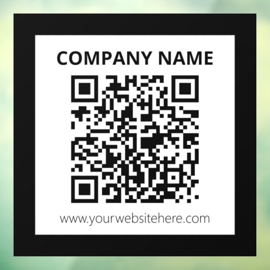 Bewerkbare QR-code & eenvoudig aanpasbaar ontwerp  Raamsticker (Vel 3)