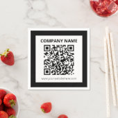 Bewerkbare QR-code & eenvoudig aanpasbaar ontwerp Servet (Insitu)