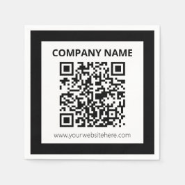 Bewerkbare QR-code & eenvoudig aanpasbaar ontwerp Servet