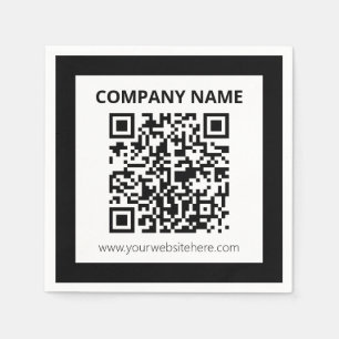 Bewerkbare QR-code & eenvoudig aanpasbaar ontwerp Servet