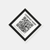 Bewerkbare QR-code & eenvoudig aanpasbaar ontwerp Servet (Hoek)