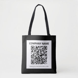 Bewerkbare QR-code & eenvoudig aanpasbaar ontwerp Tote Bag