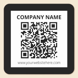 Bewerkbare QR-code & eenvoudig aanpasbaar ontwerp Vierkante Sticker