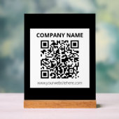 Bewerkbare QR-code en eenvoudig ontwerp Acryl Bord (Neutraal)