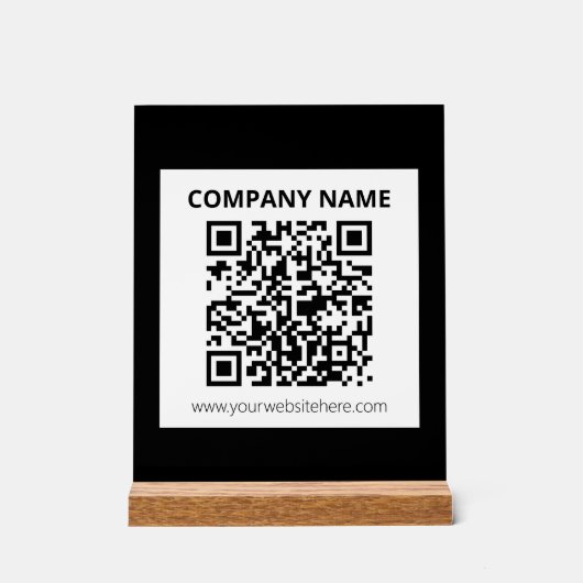 Bewerkbare QR-code en eenvoudig ontwerp Acryl Bord (Voorkant)