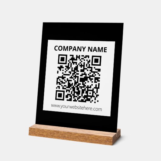 Bewerkbare QR-code en eenvoudig ontwerp Acryl Bord (Hoek)
