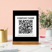 Bewerkbare QR-code en eenvoudig ontwerp Acryl Bord (Huwelijk)