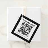 Bewerkbare QR-code en eenvoudig ontwerp Bedankjes Labels (In situ)