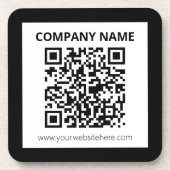Bewerkbare QR-code en eenvoudig ontwerp Bier Onderzetter (Voorkant)