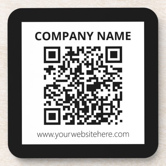 Bewerkbare QR-code en eenvoudig ontwerp Bier Onderzetter (Voorkant)