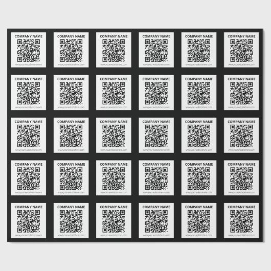 Bewerkbare QR-code en eenvoudig  ontwerp Cadeaupapier (Vlak)
