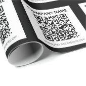 Bewerkbare QR-code en eenvoudig  ontwerp Cadeaupapier (Rol Hoek)