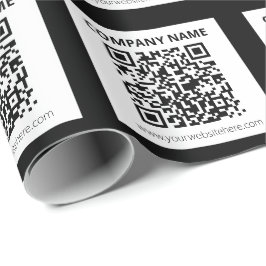 Bewerkbare QR-code en eenvoudig ontwerp Cadeaupapier