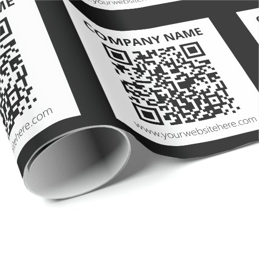 Bewerkbare QR-code en eenvoudig ontwerp Cadeaupapier (Rol Hoek)