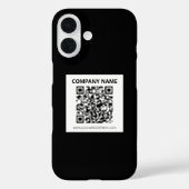 Bewerkbare QR-code en eenvoudig  ontwerp Case-Mate iPhone Case (Achterkant)