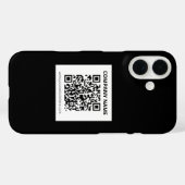 Bewerkbare QR-code en eenvoudig  ontwerp Case-Mate iPhone Case (Achterkant (horizontaal))
