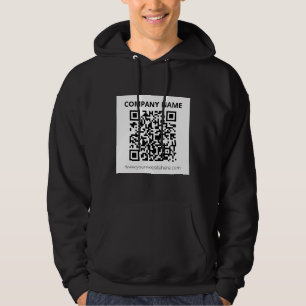 Bewerkbare QR-code en eenvoudig  ontwerp Hoodie