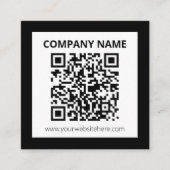 Bewerkbare QR-code en eenvoudig ontwerp Informatiekaartje (Voorkant)