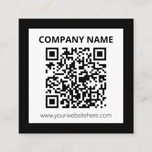 Bewerkbare QR-code en eenvoudig ontwerp Informatiekaartje (Voorkant)