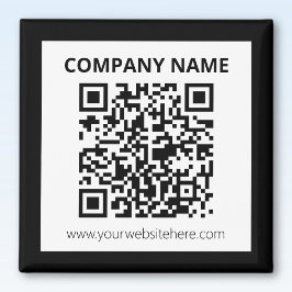 Bewerkbare QR-code en eenvoudig  ontwerp Magneet