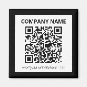 Bewerkbare QR-code en eenvoudig  ontwerp Magneet (Voorkant)