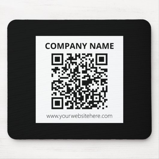 Bewerkbare QR-code en eenvoudig  ontwerp Muismat (Voorkant)