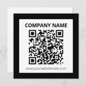 Bewerkbare QR-code en eenvoudig ontwerp Notitiekaartje (Voorkant / Achterkant)