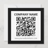 Bewerkbare QR-code en eenvoudig ontwerp Notitiekaartje (Voorkant)
