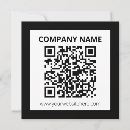 Bewerkbare QR-code en eenvoudig  ontwerp Notitiekaartje (Voorkant)