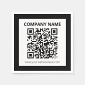 Bewerkbare QR-code en eenvoudig  ontwerp Servet (Voorkant)