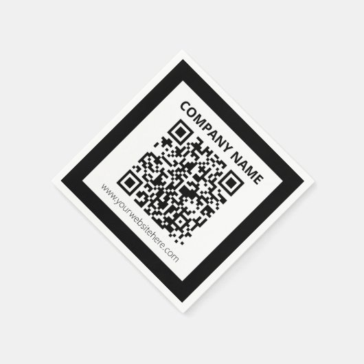 Bewerkbare QR-code en eenvoudig  ontwerp Servet (Hoek)